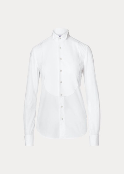 Women's Ralph Lauren Cotton Broadcloth Tuxedo Shirt | 394201CER